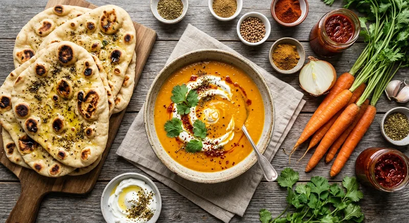 Harissa carrot soup recipe saved in Beckett